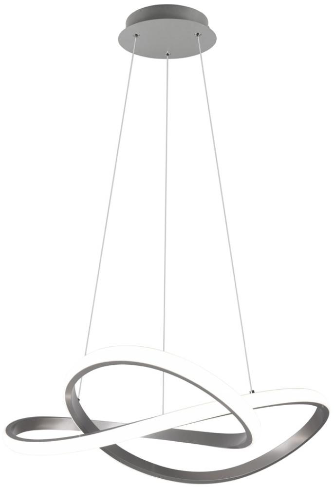 LED Pendelleuchte COURSE Silber, Stufen Dimmer Ø60cm, 4000 Kelvin Neutralweiß Bild 1