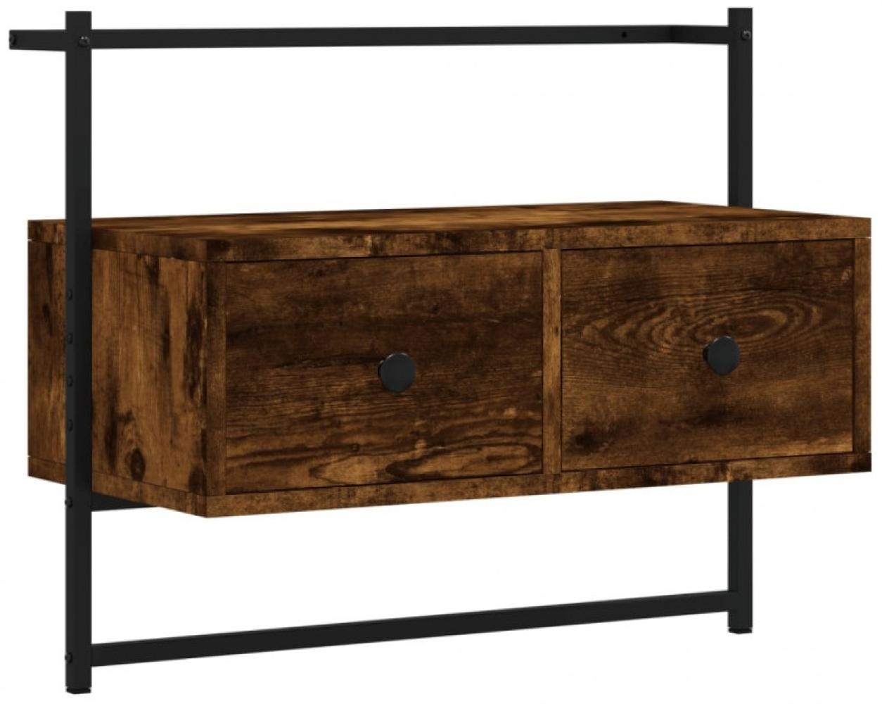 TV-Wandschrank Räuchereiche 60,5x30x51 cm Holzwerkstoff (Farbe: Braun) Bild 1