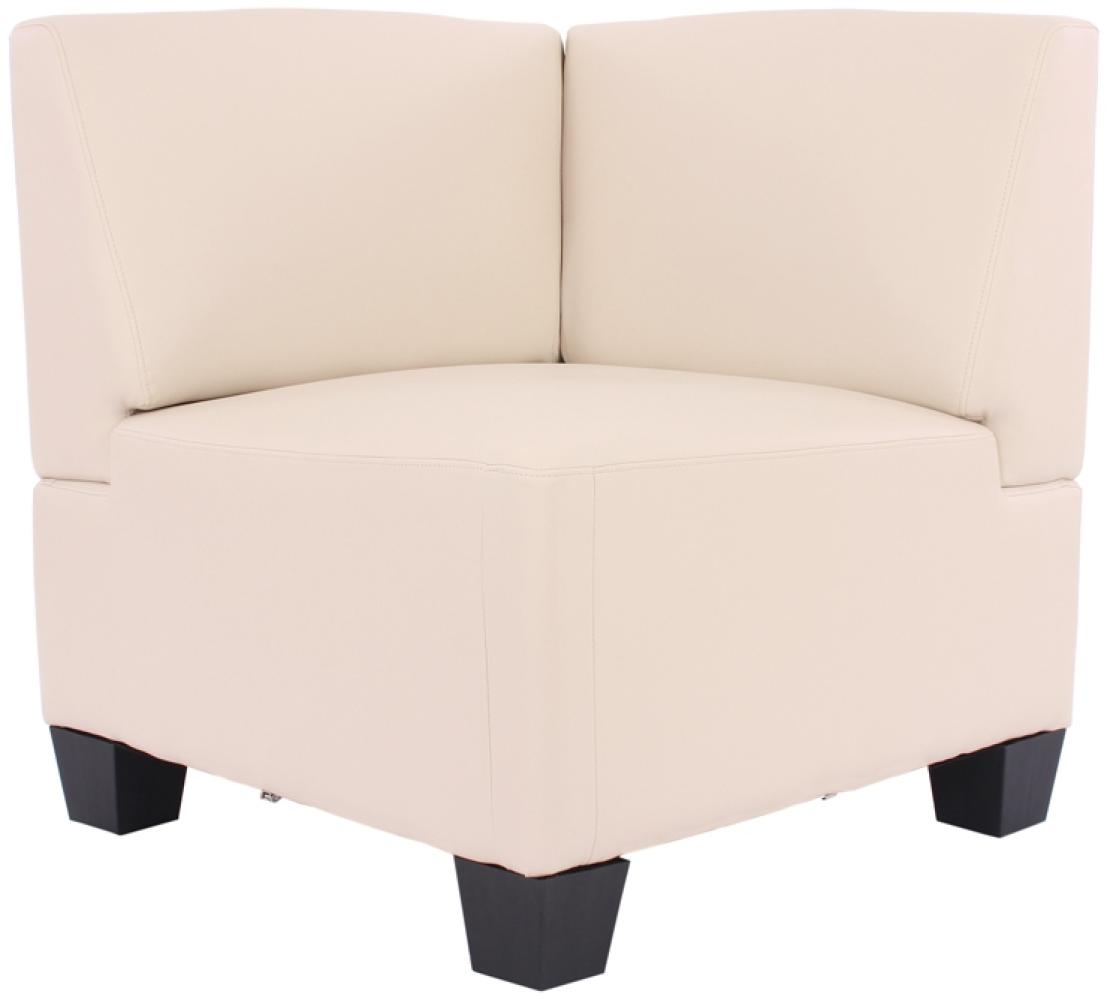Modular Sofa-System Couch-Garnitur Lyon 4-1, Kunstleder ~ creme Bild 1
