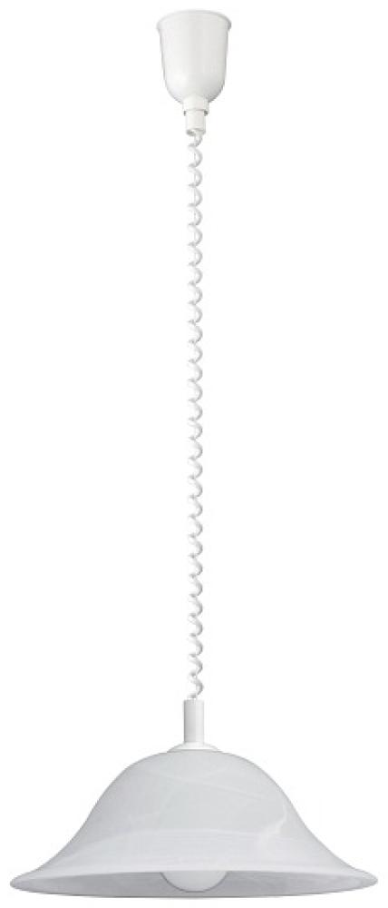 Rabalux Alabastro Pendelleuchte 1x E27 weißer Alabaster, weiß höhenverstellbar Bild 1
