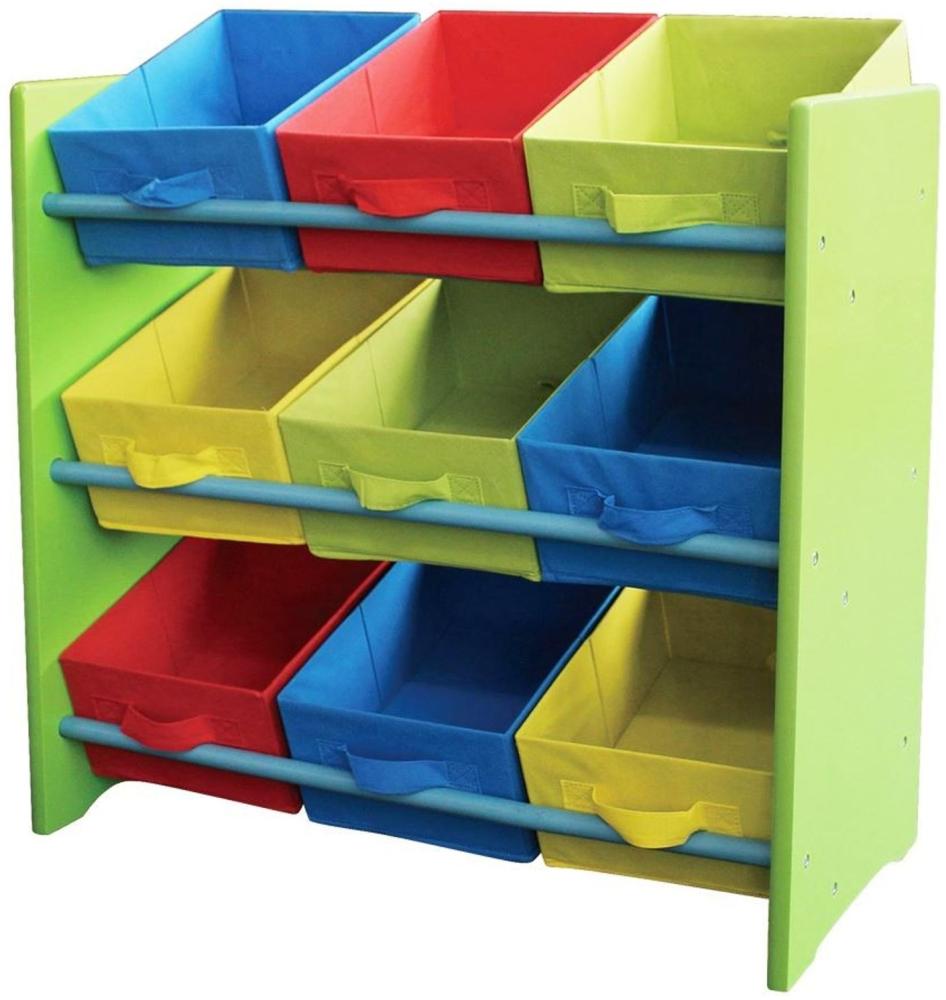 Kinderregal Kindermöbel Regal Ablage Spielzeugbox Spielzeugbox Kinderzimmerregal grün (Seitenteil) Bild 1