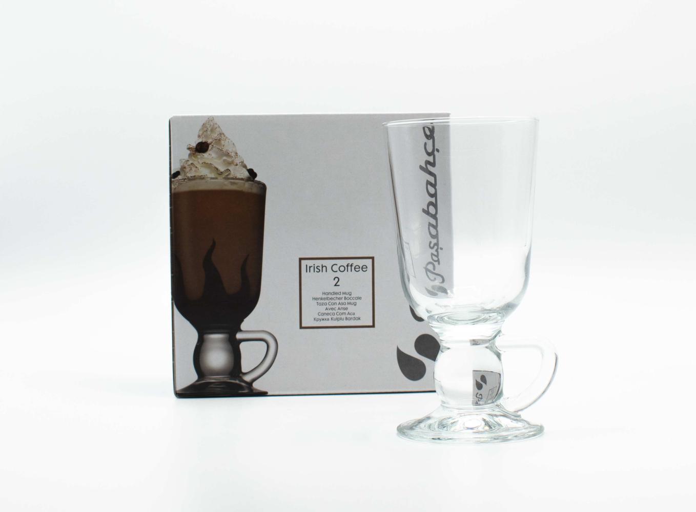 Pasabahce 44109 Irish Coffee-Glas 280 ml, 2er-Set Premium Latte Irish Gläser Teegläser mit Henkel Latte Macchiato Eiskaffee Cocktail Bild 1