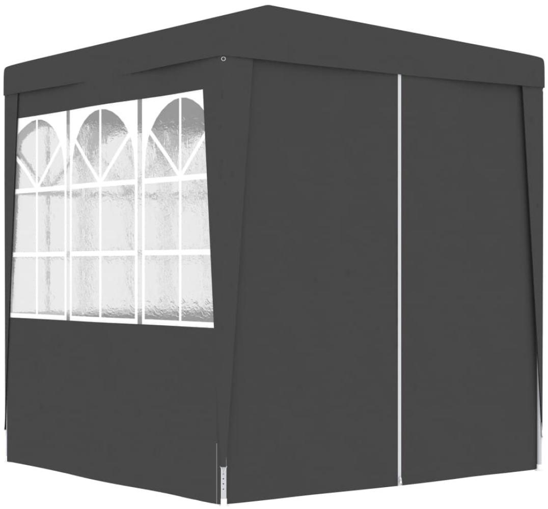 Profi-Partyzelt mit Seitenwänden 2×2m Anthrazit 90 g/m² Bild 1