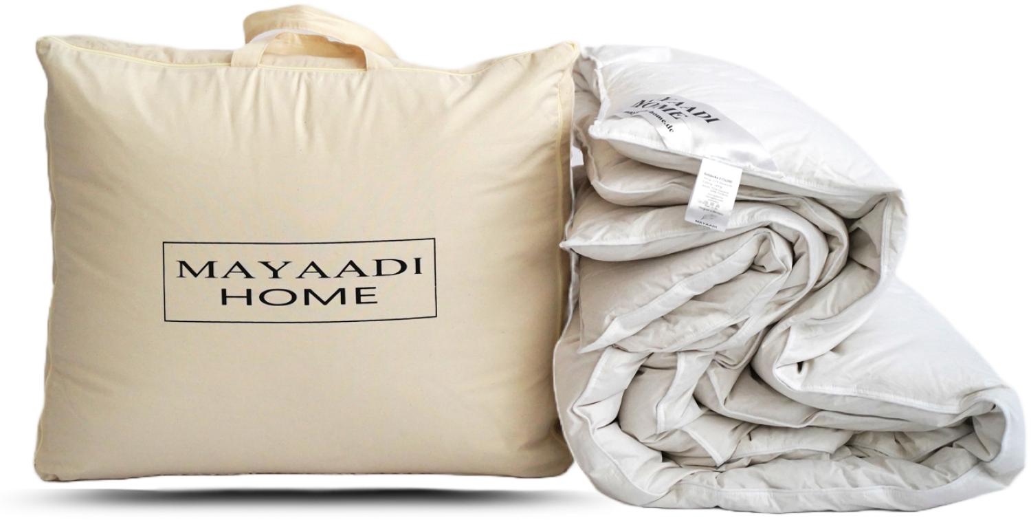 Mayaadi-Home HS49 Bettdecke Baumwolle 70% Daunen 30% Federn Weiß 200x220 cm 2500 Gramm Bild 1