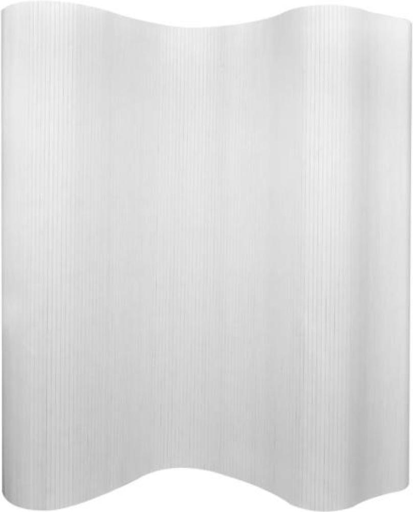 Raumteiler Bambus Weiß 250×165 cm Bild 1