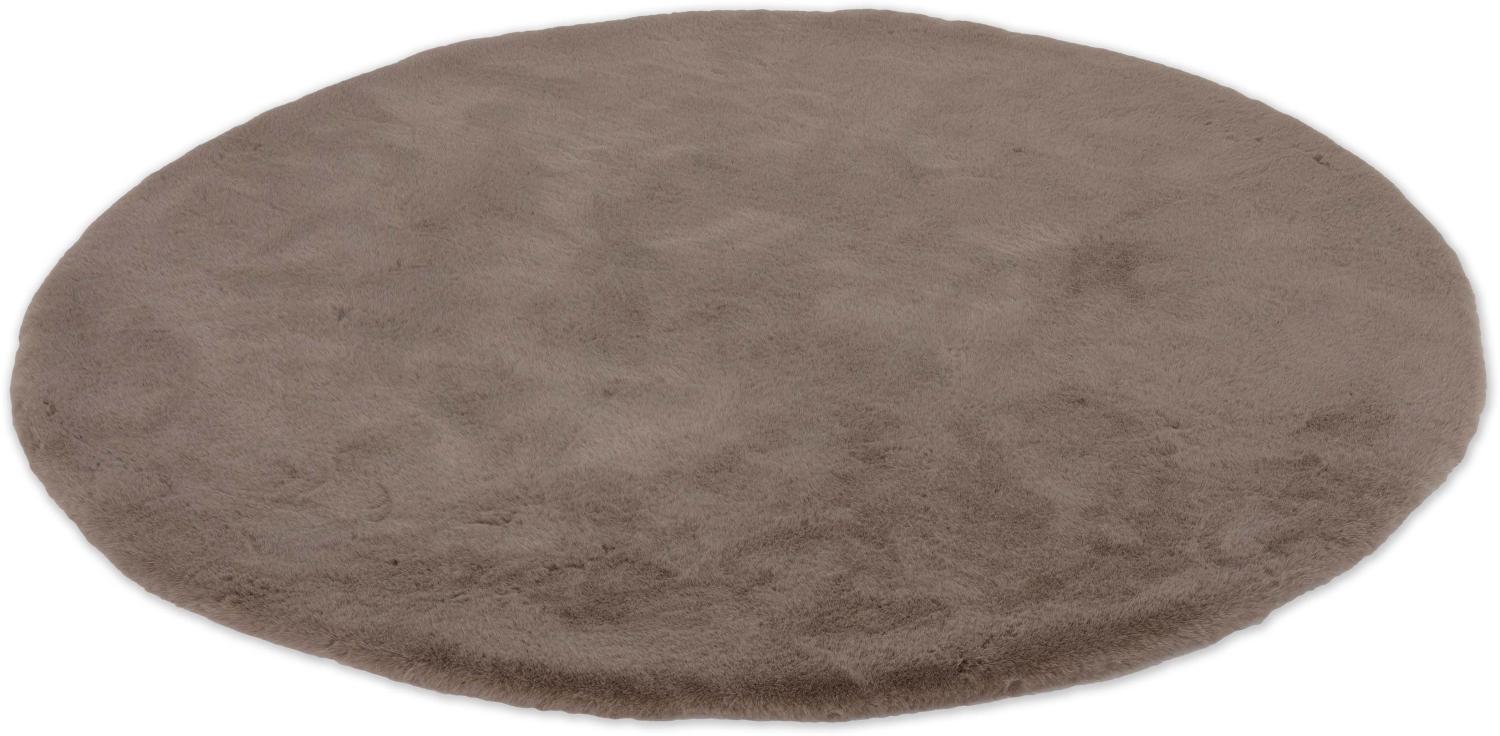 Teppich in Cappuccino aus 100% Polyester - 120x120x2,5cm (LxBxH) Bild 1
