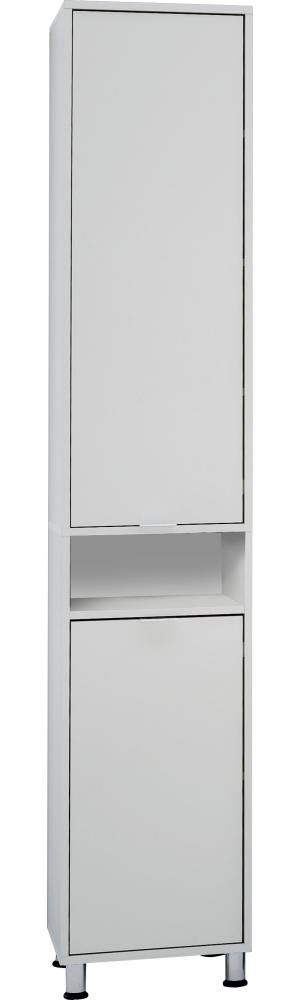 FMD Möbel - ZAMORA 1 - Badezimmer-Hochschrank - melaminharzbeschichtete Spanplatte - weiß - 37 x 192,5 x 33cm Bild 1
