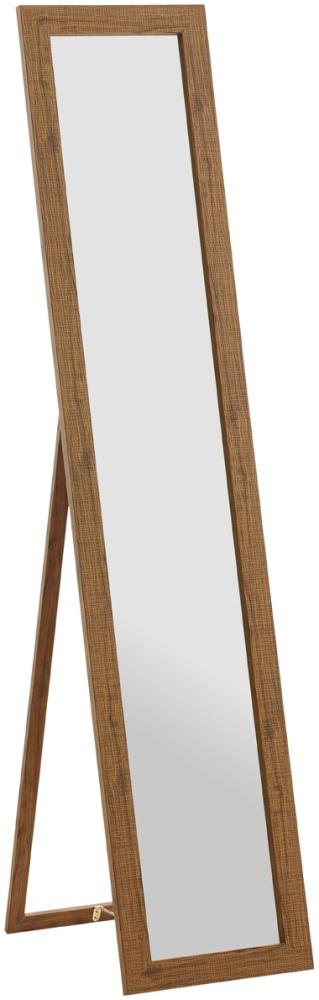 Standspiegel >Miro 6< in Eiche aus Kunststoff, Spiegelglas - 34x156x47cm (BxHxT) Bild 1