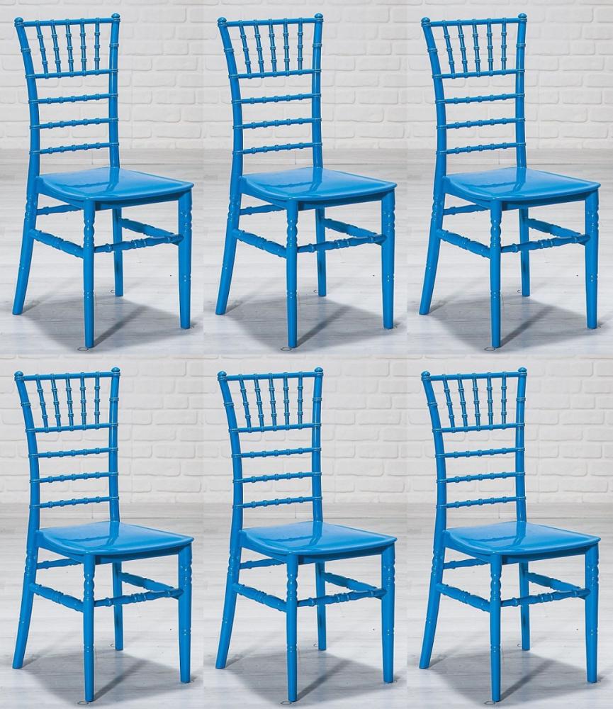 Casa Padrino Designer Acryl Stuhl Set Blau 40 x 46 x H. 92,5 cm - Esszimmerstühle - Acryl Esszimmer Möbel Bild 1