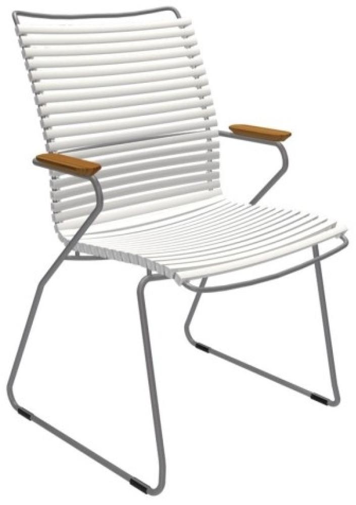 Outdoor Stuhl Click hohe Rückenlehne weiß Bild 1