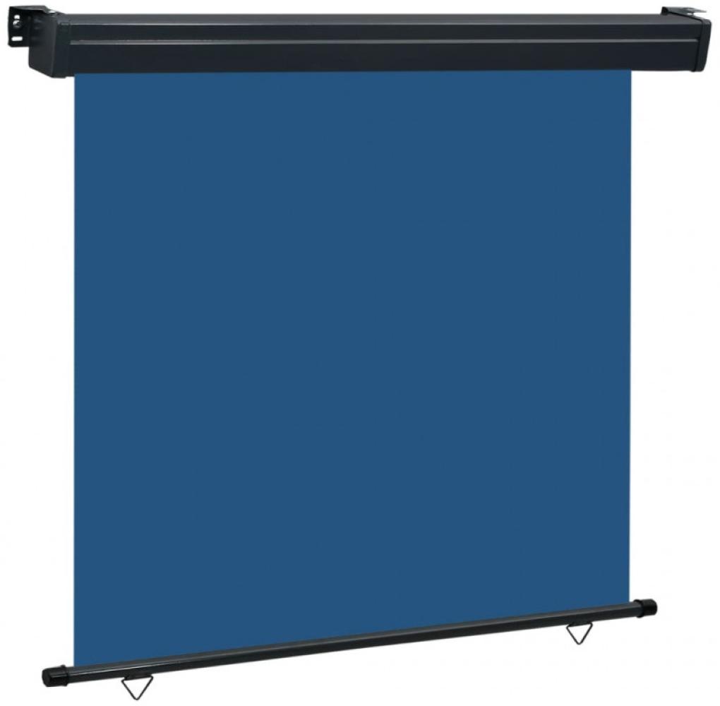 Balkon-Seitenmarkise 160 × 250 cm Blau Bild 1
