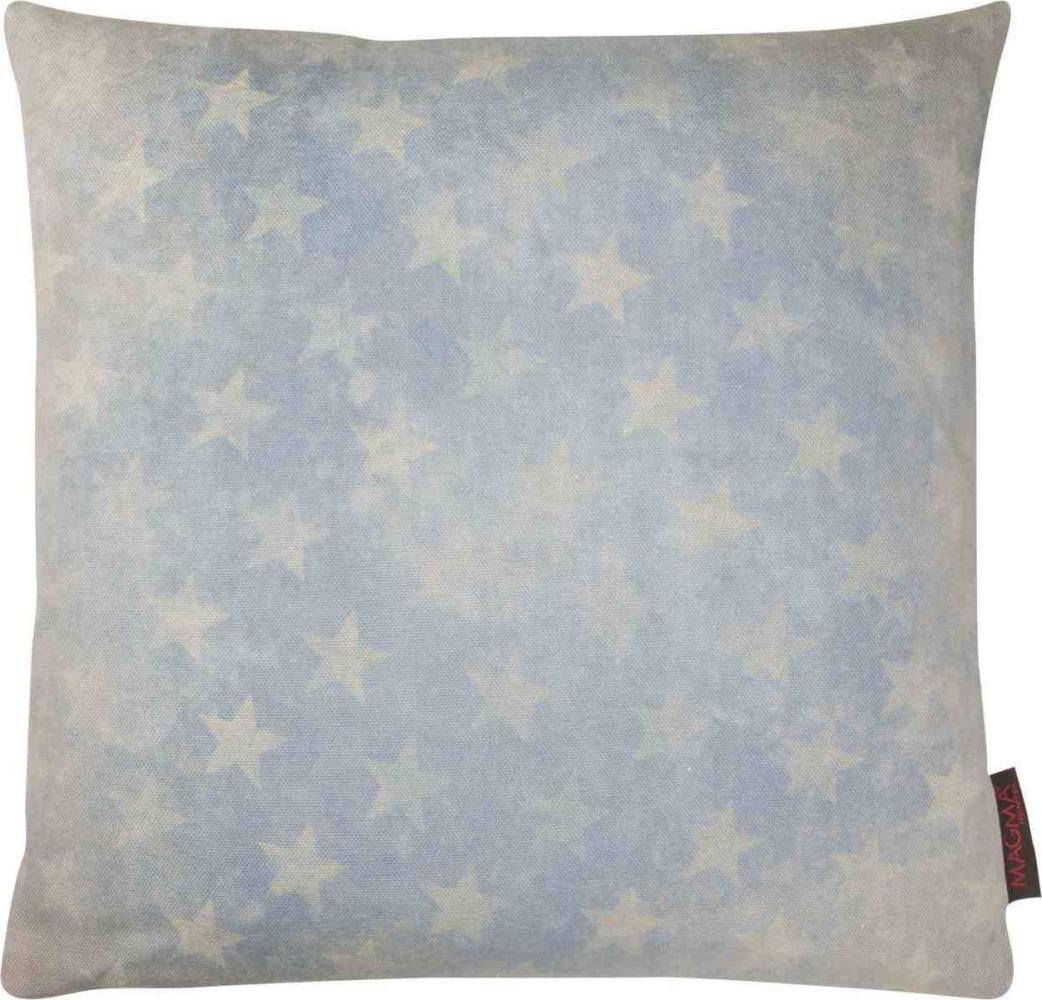 Magma Kissenhülle 40x40 cm Sterne Vintage Stars Blau Bild 1