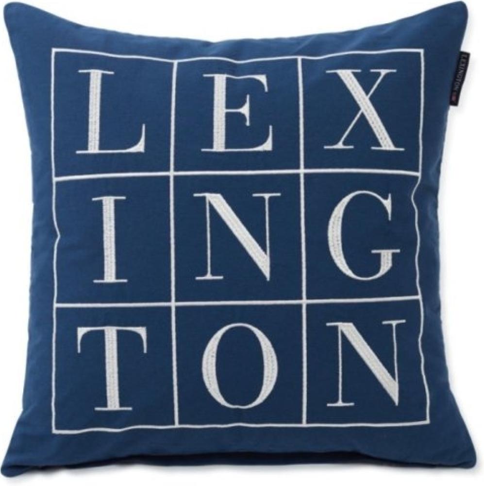 LEXINGTON Kissenhülle Logo Cotton Twill Blue (50x50) 10004001-5000-SH25 Bild 1