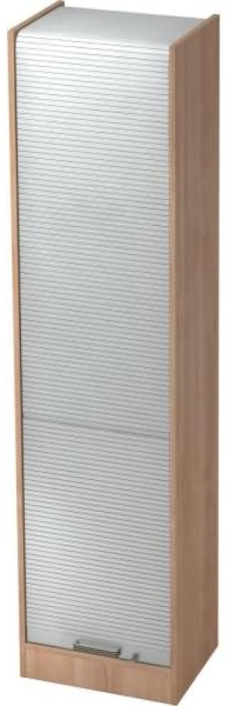 Rollladenschrank 50cm, 5OH SG Nussbaum / Silber Bild 1