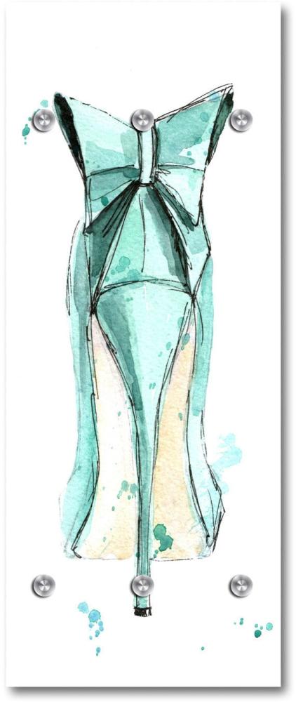 Queence Garderobe - "Omid" Druck auf hochwertigem Arcylglas inkl. Edelstahlhaken und Aufhängung, Format: 50x120cm Bild 1