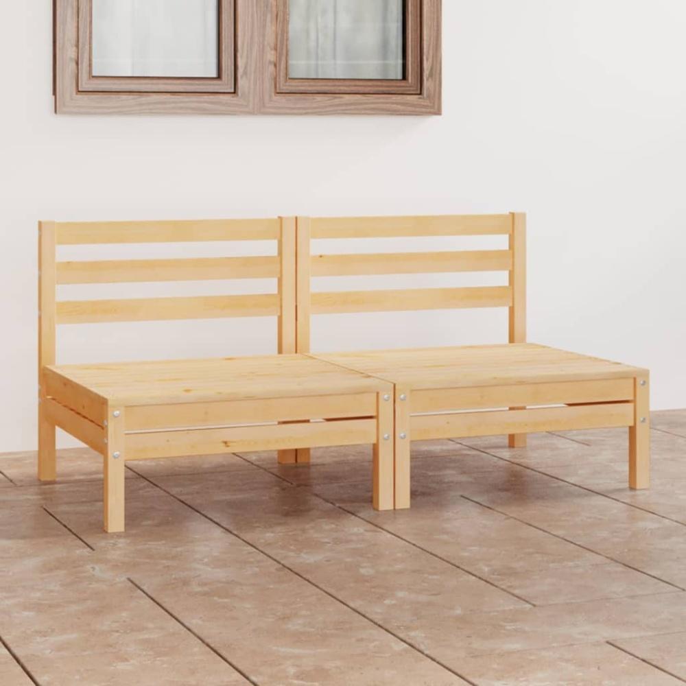 2-Sitzer Gartensofa aus Kiefer 63,5 x 62,5 x 63,5 cm Bild 1