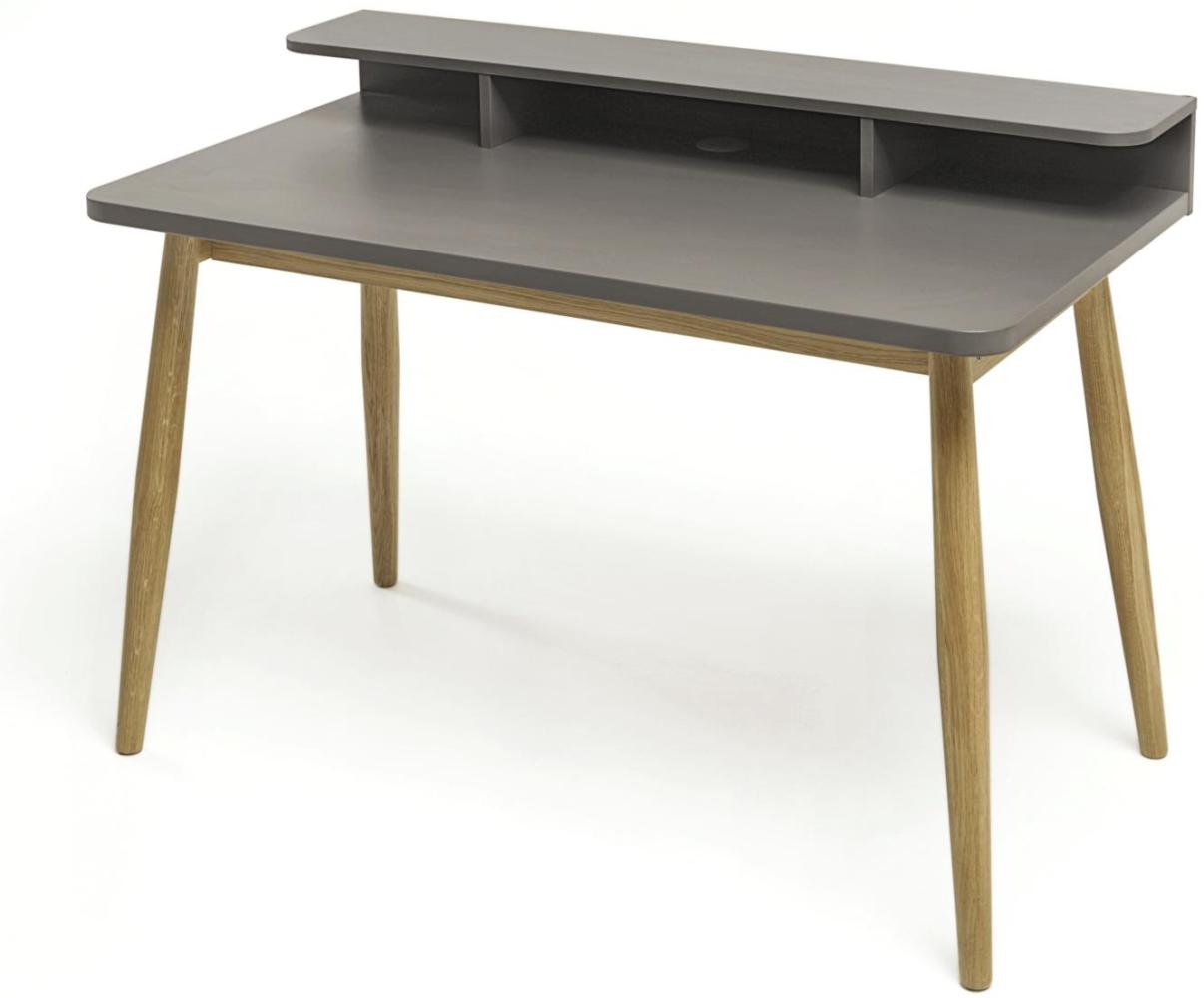 'Zug' Schreibtisch, Holzspanplatte grau, 85 x 120 x 55 cm Bild 1