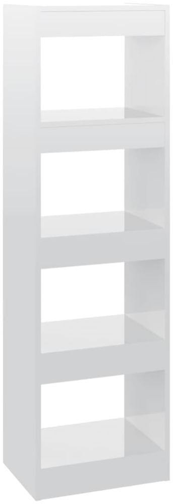 Bücherregal/Raumteiler Hochglanz-Weiß 40x30x135 cm Bild 1