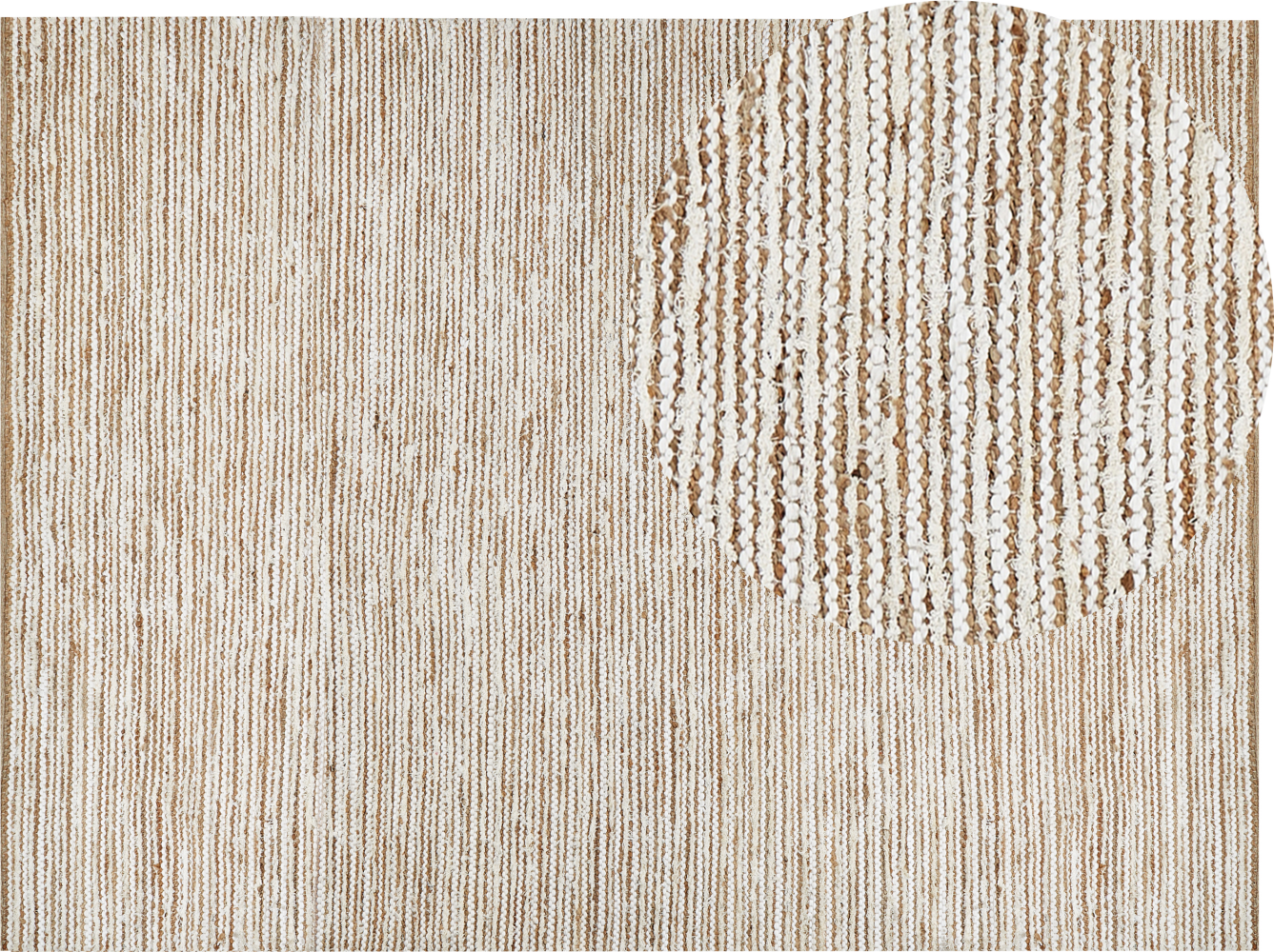 Teppich Baumwolle beige weiß 300 x 400 cm BARKHAN Bild 1