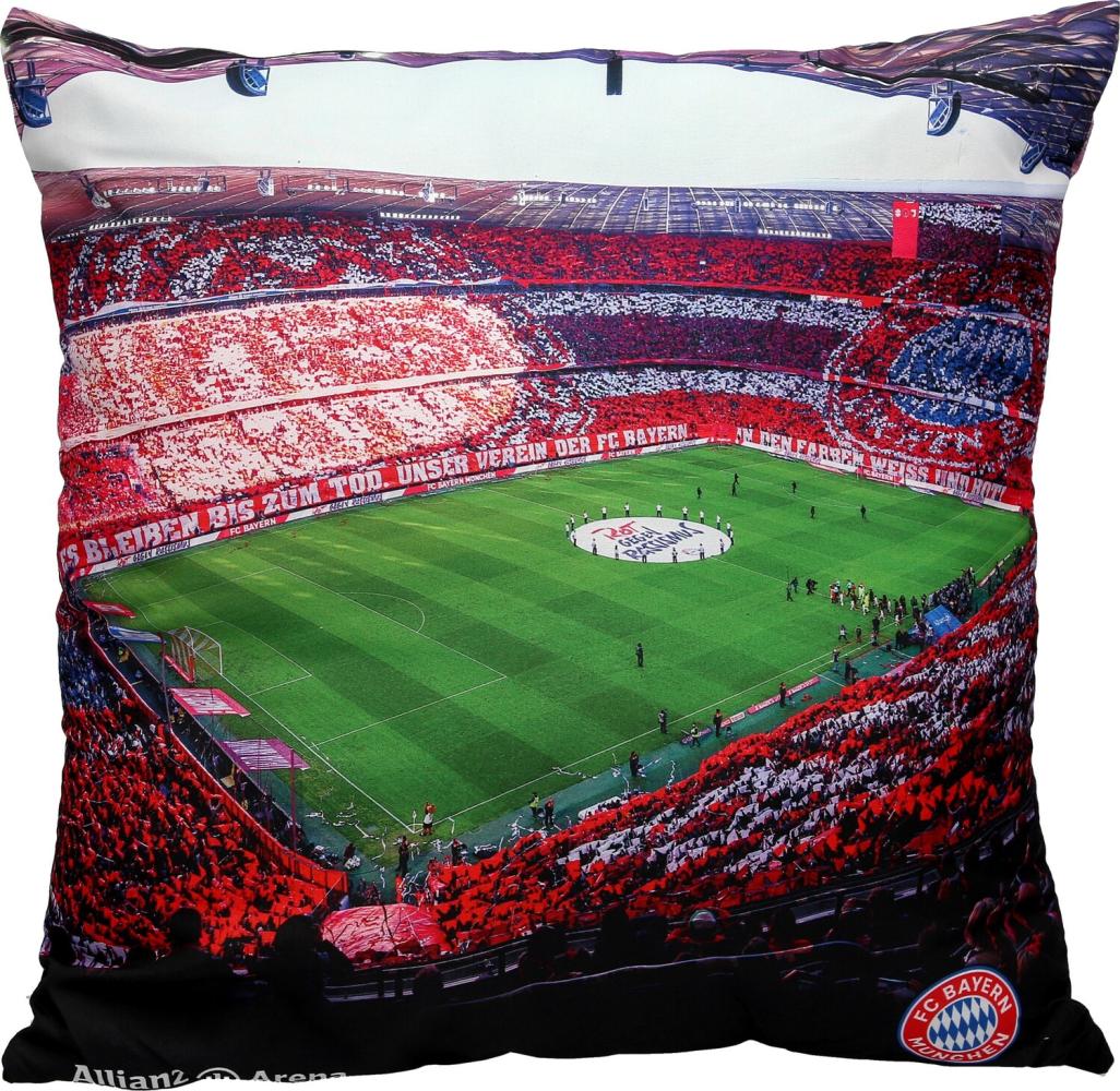 FC Bayern München Kissen Allianz Arena | ca. 40 x 40 cm | Wendemotiv Bild 1