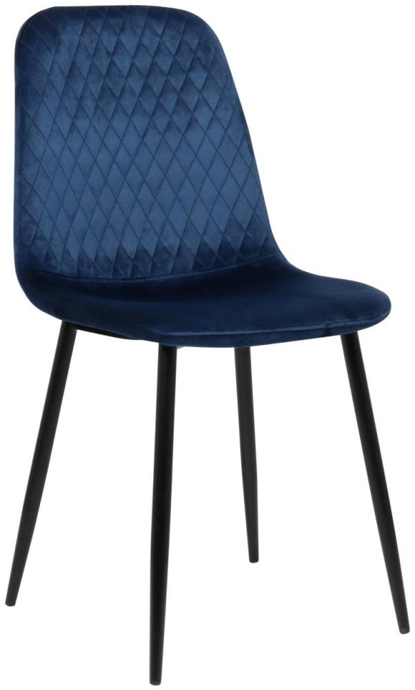 Stuhl Giverny Samt blau Bild 1