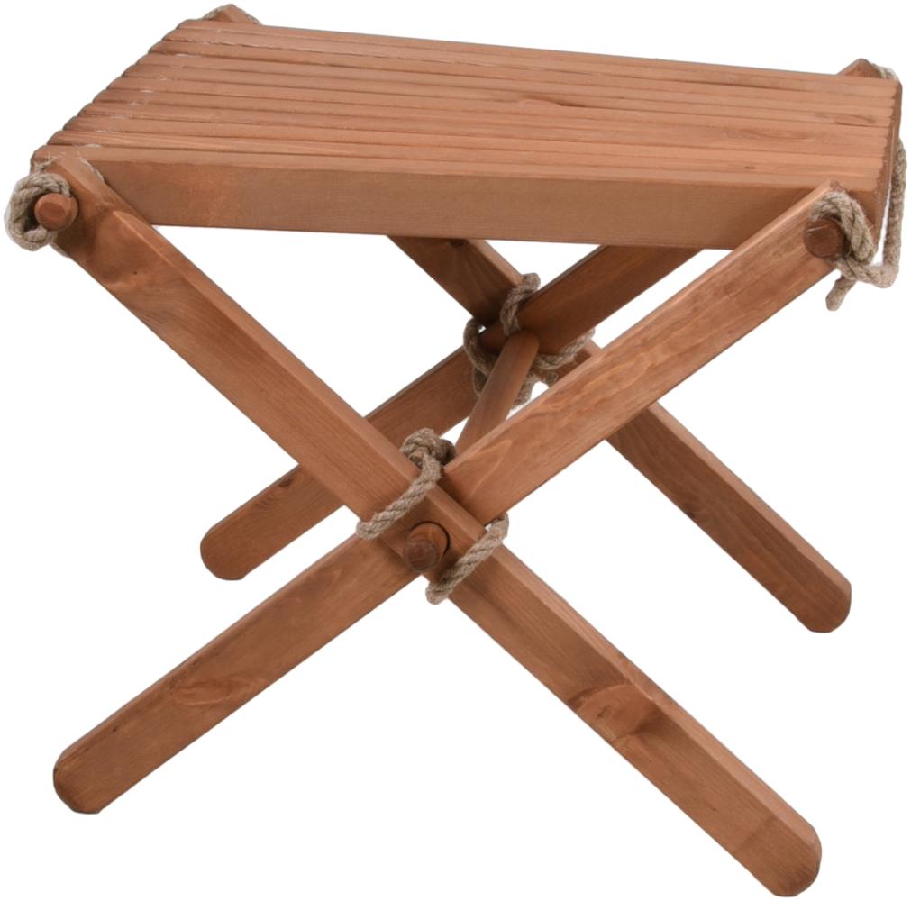 Beistelltisch / Hocker FALUN Braun Holz Gartentisch Outdoor Esstisch Tisch Möbel Bild 1