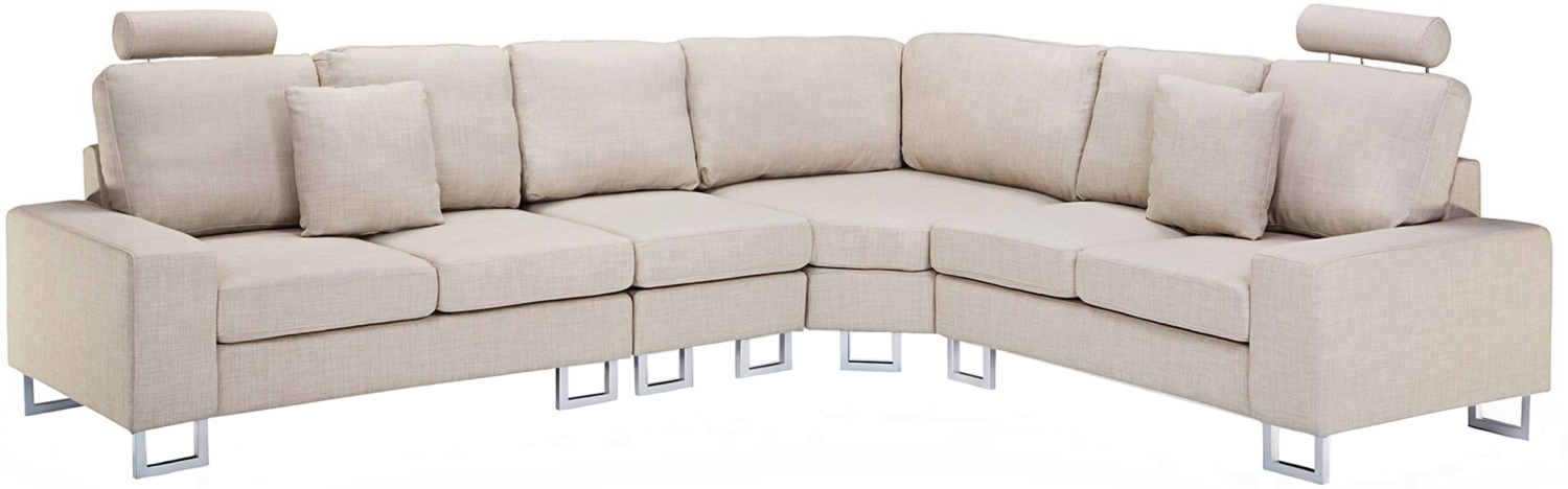 Ecksofa linksseitig Polsterbezug beige STOCKHOLM Bild 1