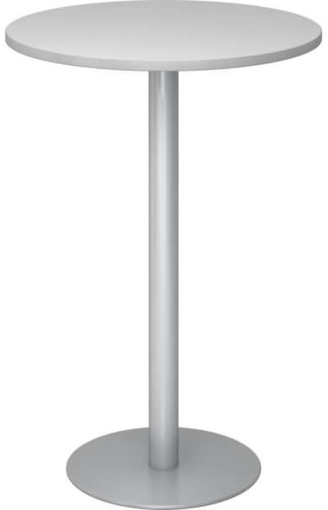 Stehtisch STH08 rund, 80cm, Grau / Silber Bild 1