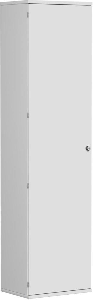 Garderobenschrank mit ausziehbarem Garderobenhalter, 60x42x230cm, Lichtgrau Bild 1