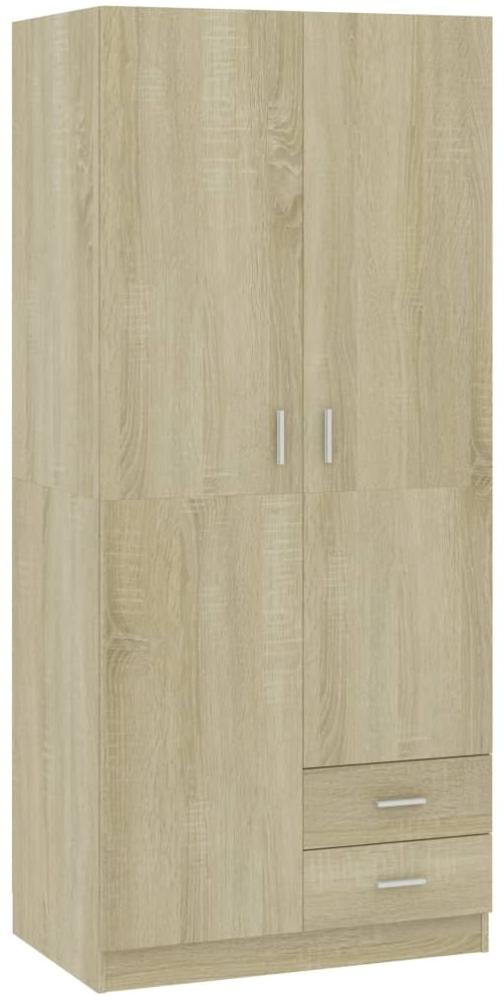 vidaXL Kleiderschrank Sonoma-Eiche 80x52x180 cm Holzwerkstoff Bild 1