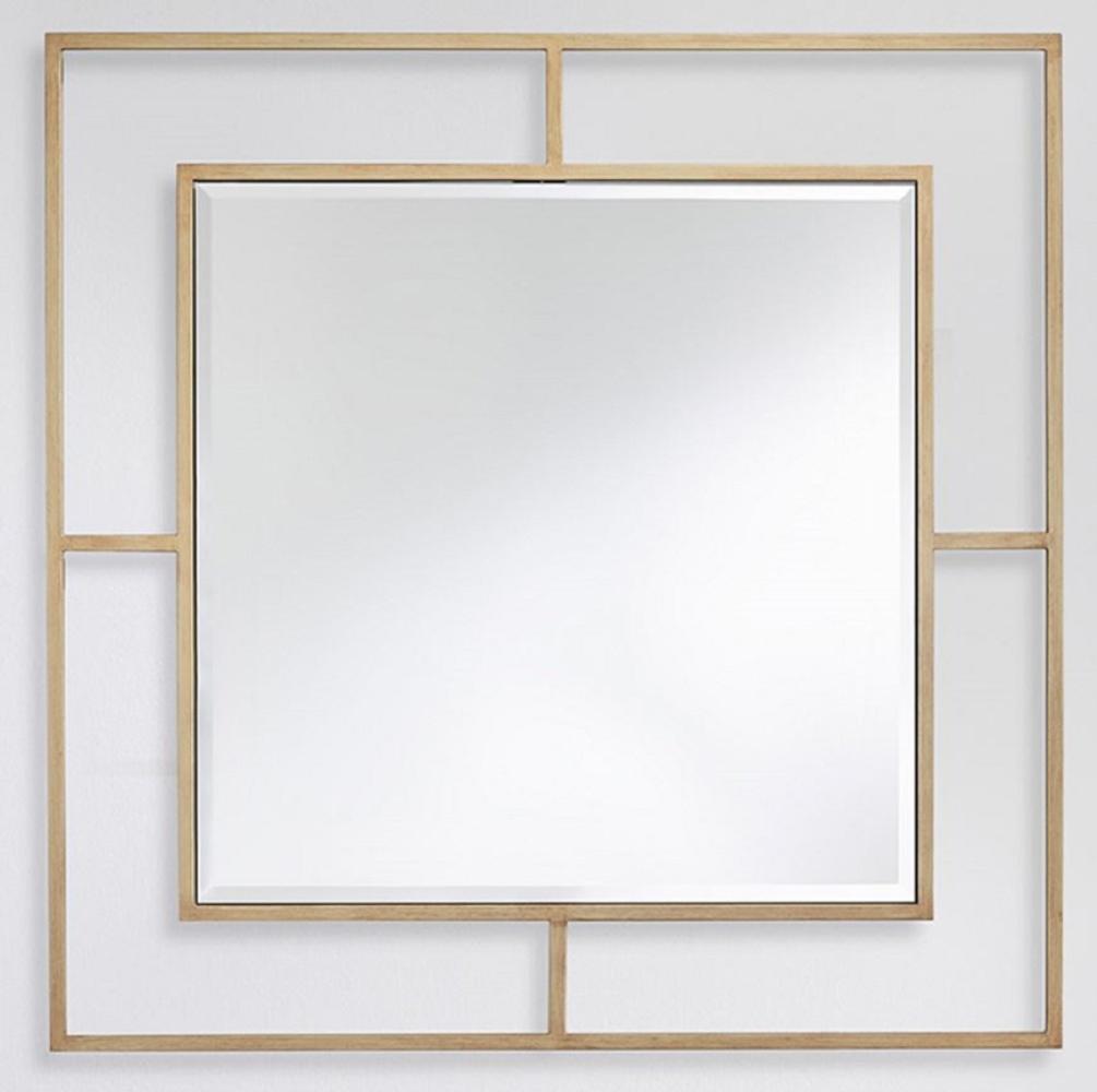 Casa Padrino Luxus Wandspiegel Bronzefarben 90 x 2 x H. 90 cm - Wohnzimmer Spiegel - Schlafzimmer Spiegel - Garderoben Spiegel - Luxus Möbel Bild 1