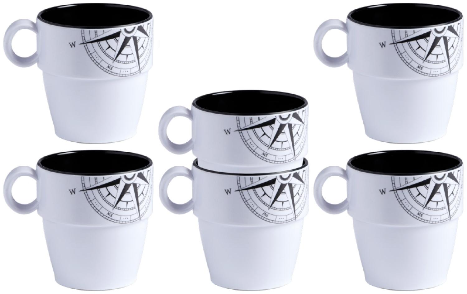 Kaffee- Becher Tasse, Kaffeepot, Mug, Melamin, Lombok - Serie 6er Set Bild 1