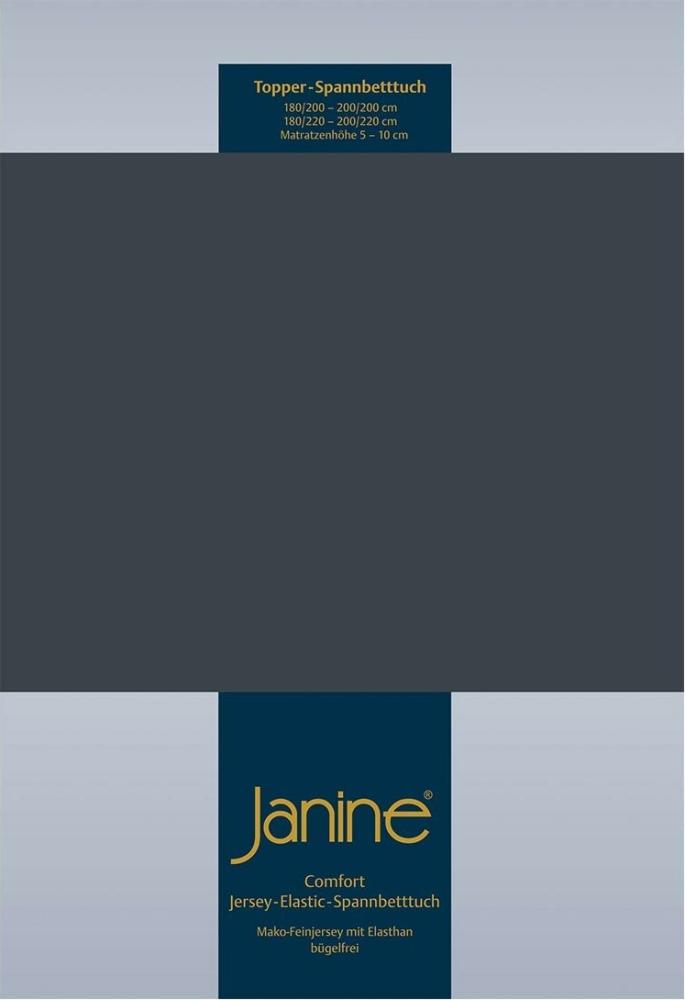 Janine Topper Comfort Jersey Spannbetttuch | 90x190 cm - 100x220 cm | titan Bild 1