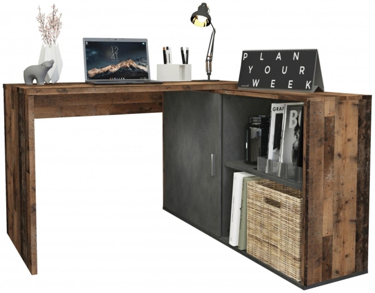Schreibtisch 'VALLEY', Old Style dunkel-Matera Bild 1