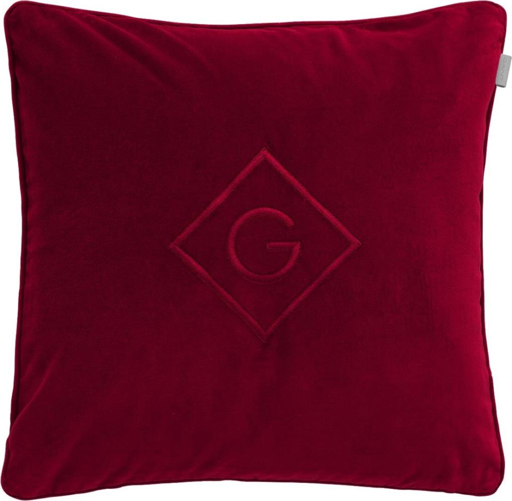 Gant Home Kissenhülle Velvet G Cushion Samt Ruby Red (50x50cm) 853080301-630 Bild 1