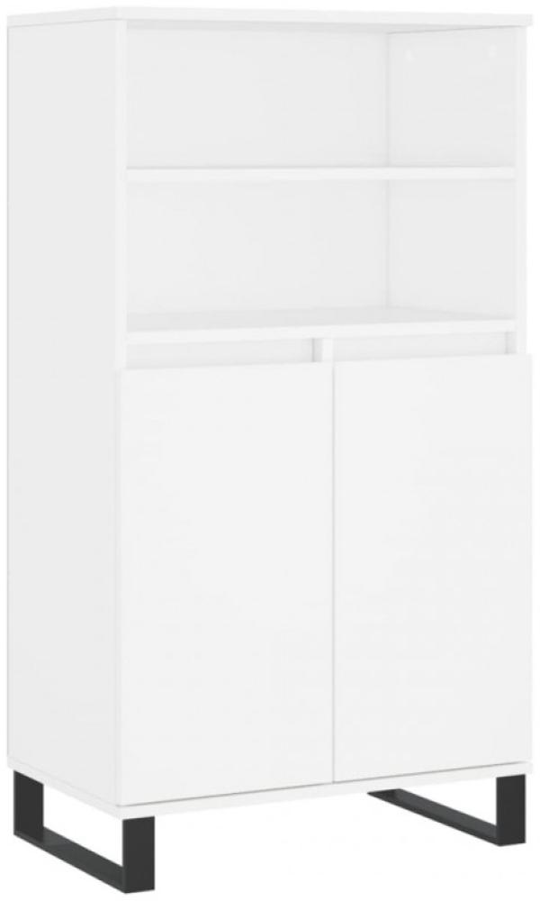 Highboard Weiß 60x36x110 cm Holzwerkstoff (Farbe: Weiß) Bild 1
