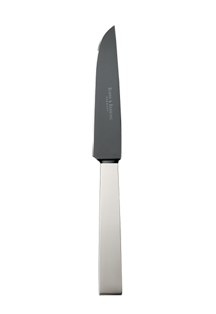 Robbe Berking Riva Steakmesser Frozen Black 150g Massiv-Versilberung Bild 1