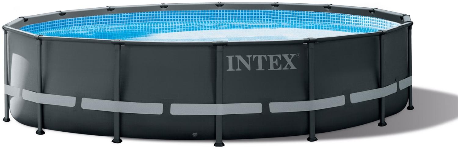 Intex 'Frame Swimming Pool Set Ultra Rondo XTR', anthrazit, Ø 488 x 122 cm, inkl. Sandfilteranlage Bild 1