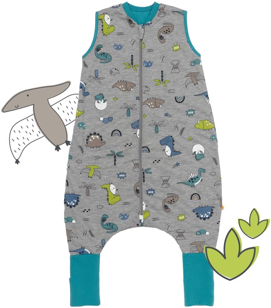 schlummersack Baby Schlafsack mit Füßen Sommer 1 Tog 60 cm dünn Dino | Schlafsack mit Beinen und verlängerten Bündchen für eine Körpergröße von 60-70cm | Schlafsack Baby Sommer Frühling Bild 1