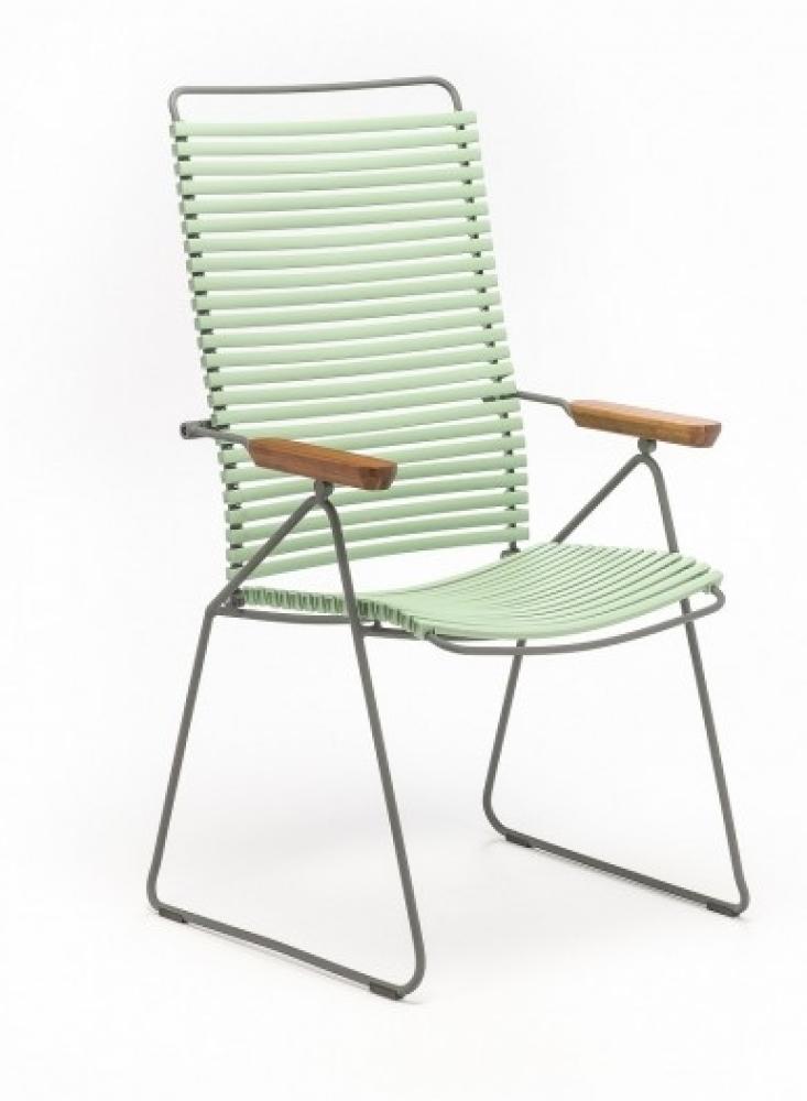 Outdoor Stuhl Click verstellbare Rückenlehne pastellgrün Bild 1