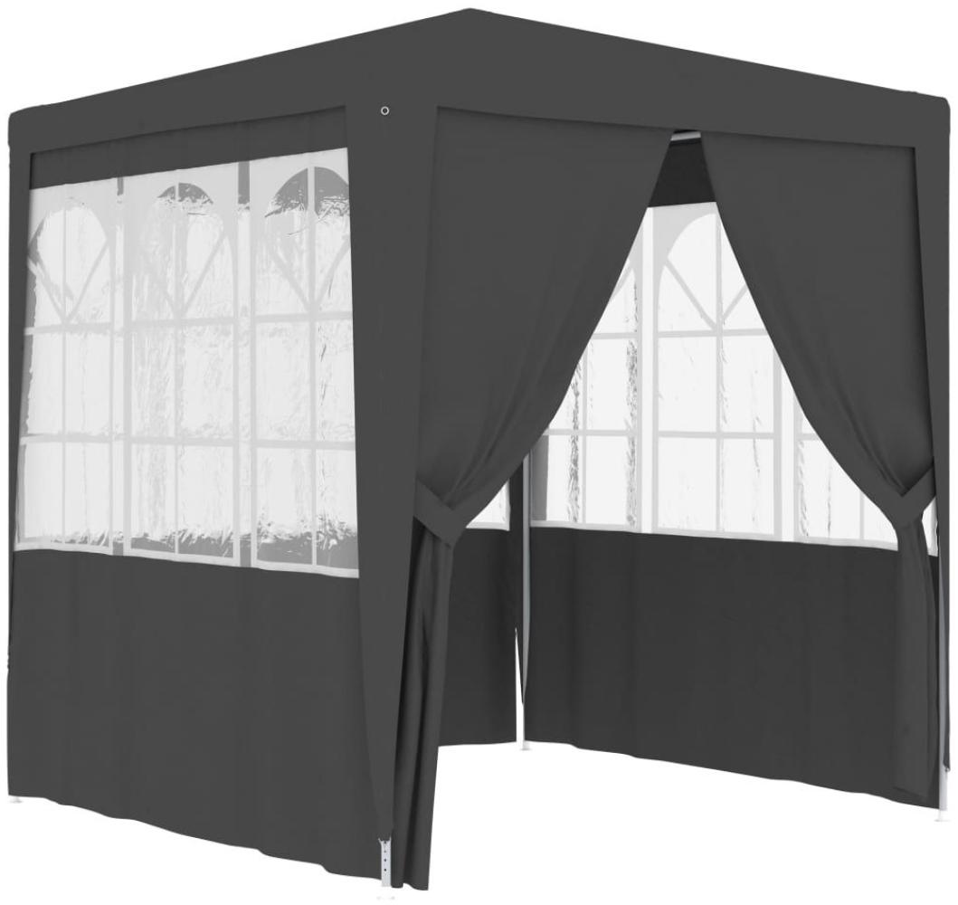 Profi-Partyzelt mit Seitenwänden 2,5×2,5m Anthrazit 90 g/m² Bild 1