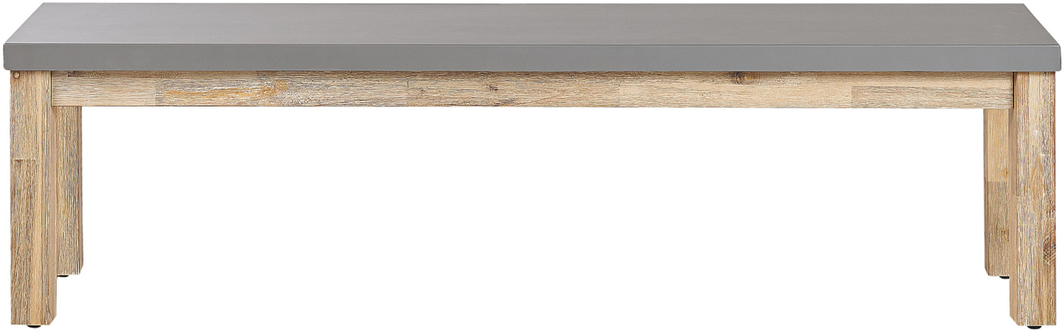 Sitzbank Beton Akazienholz grau heller Holzfarbton 160 cm OSTUNI Bild 1