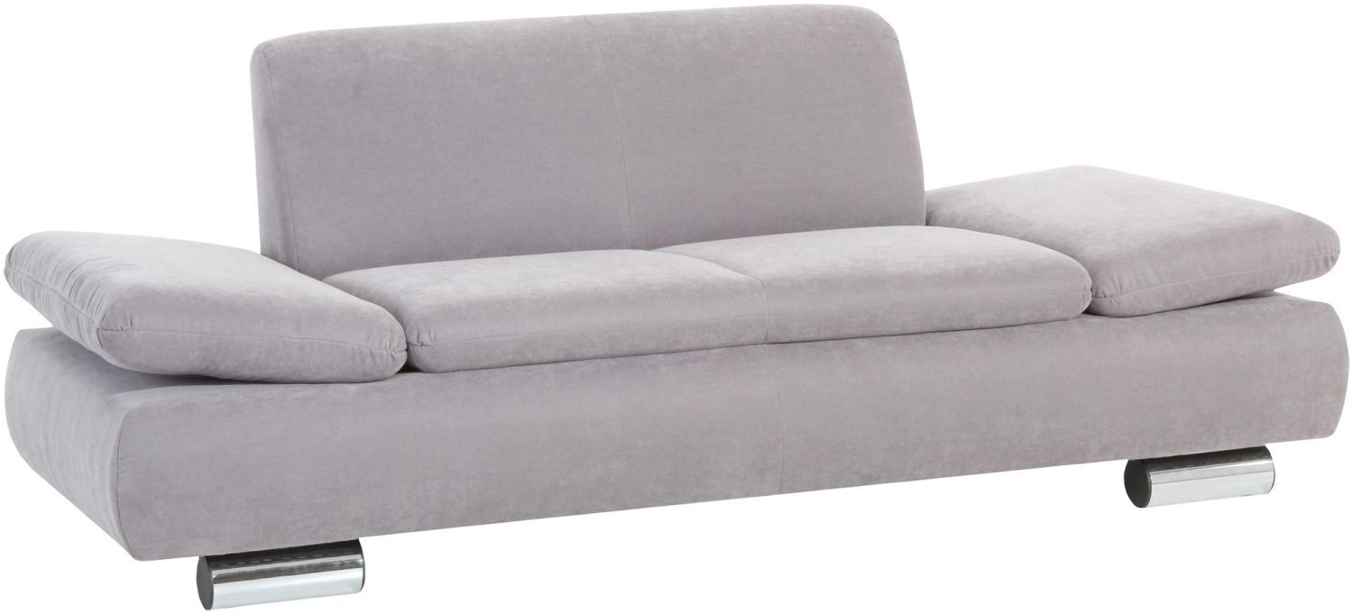 Sofa 2-Sitzer Kaye Bezug Veloursstoff Metallfuß verchromt / silber 23127 Bild 1