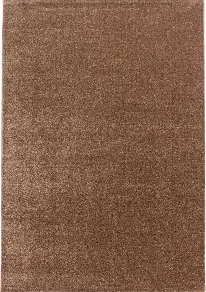 Kurzflor Teppich Roberto rechteckig - 120x170 cm - Kupferfarbe Bild 1