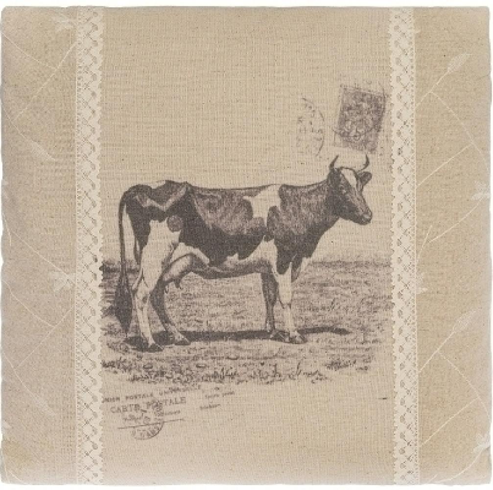 Kissen Cow Quadratisch Baumwolle&Polyester Beige Bild 1