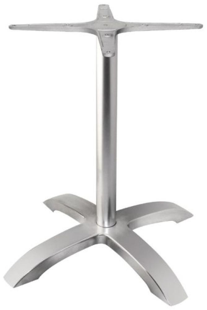 Bolero Tischfuß mit Fußkreuz gebürstetes Aluminium 68cm hoch Bild 1