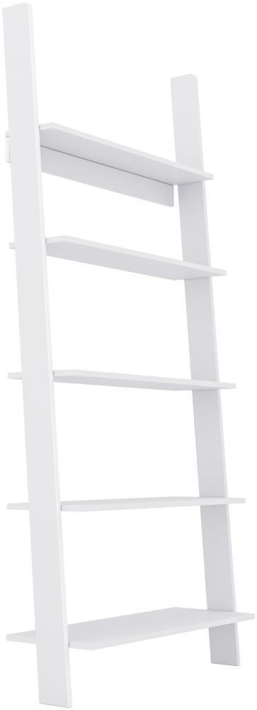 Domando Leiterregal Pienza M2 Modern für Wohnzimmer Breite 85cm, tolles Leiterdesign in Weiß Matt Bild 1