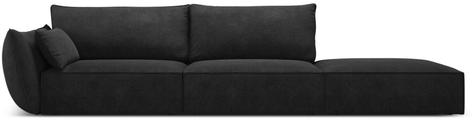 Micadoni 4-Sitzer Rechts Sofa Kaelle | Bezug Black | Beinfarbe Black Plastic Bild 1