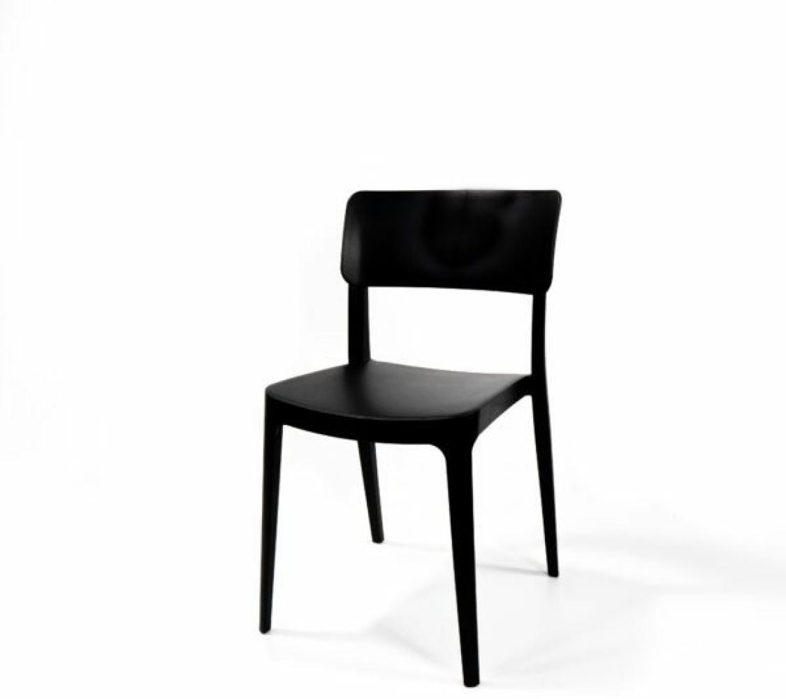 Wing Chair Schwarz, Stapelstuhl Kunststoff, 50916 Bild 1