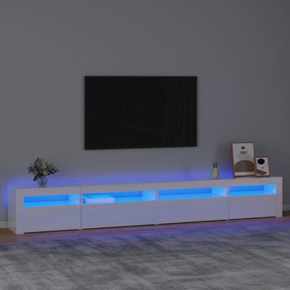 TV-Schrank mit LED-Leuchten Hochglanz-Weiß [3152750] Bild 1